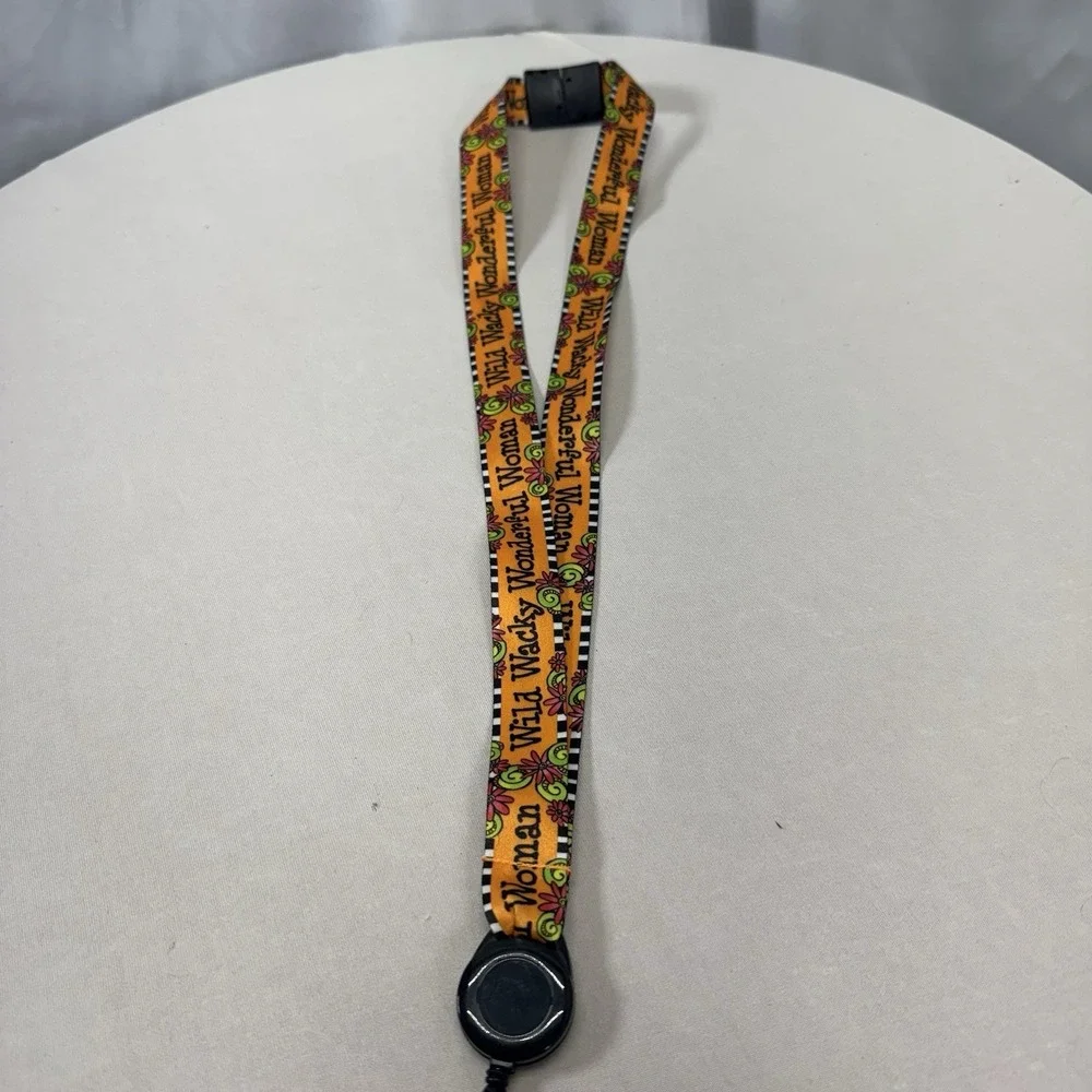NWT Suzy Toronto Orange Wild Wacky Wonderful Woman Lanyard‎ Badge Holder